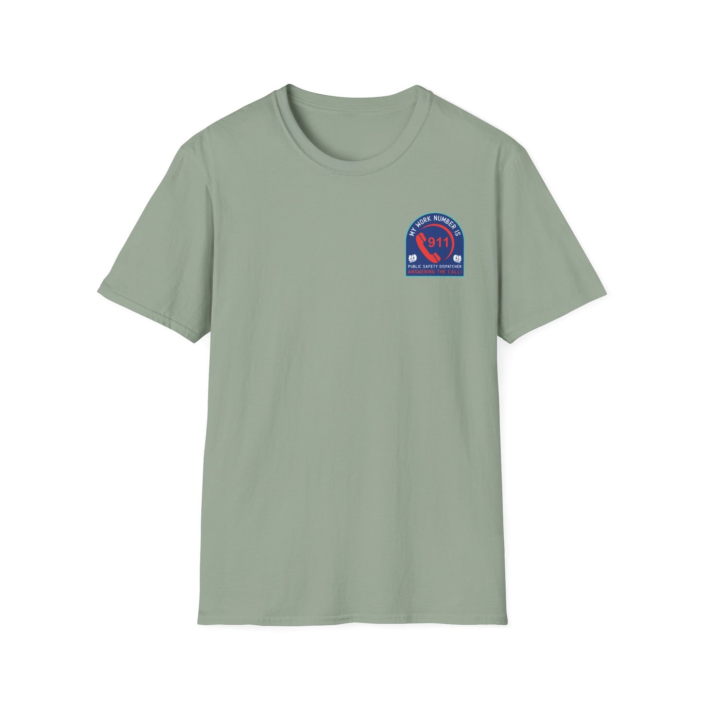 My Work Number is 911 (Pocket) Unisex Softstyle T-Shirt