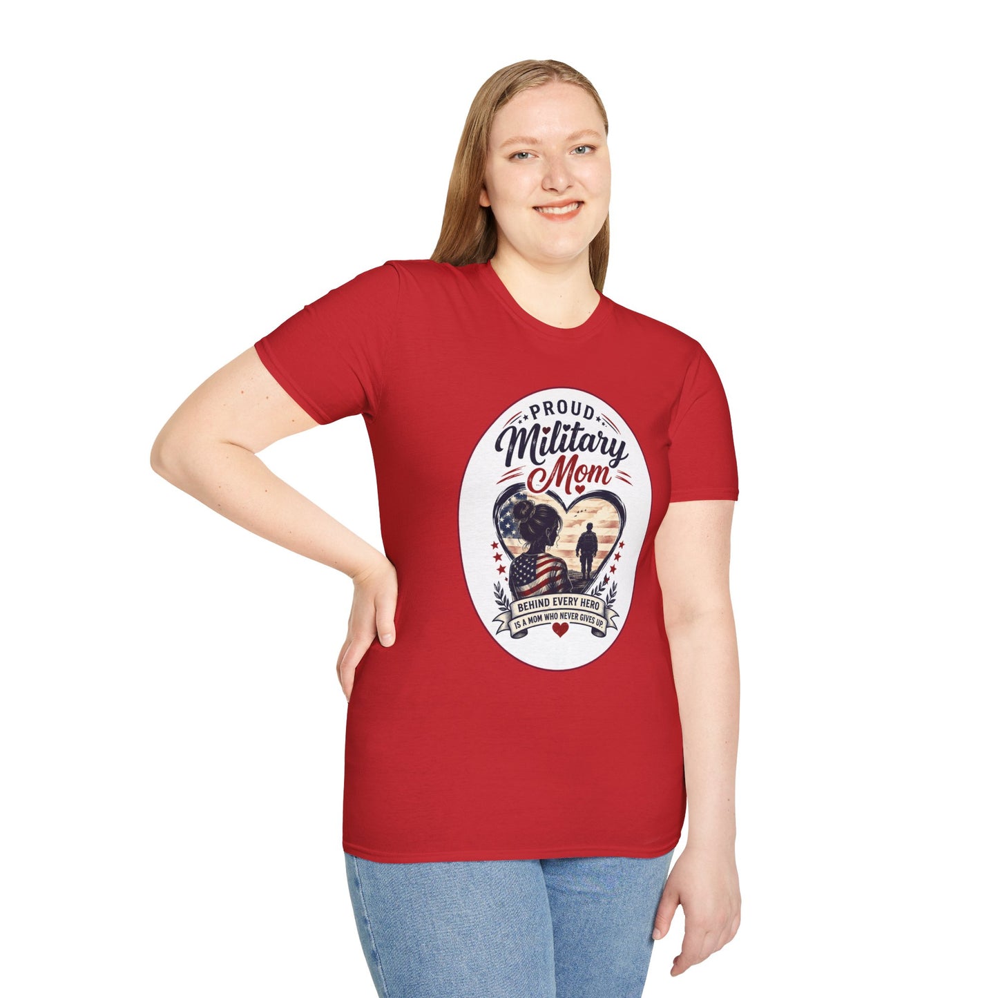 Proud Military Mom Unisex Softstyle T-Shirt