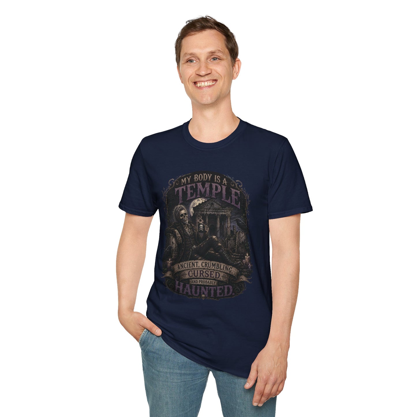 Body a Temple - Male Unisex Softstyle T-Shirt