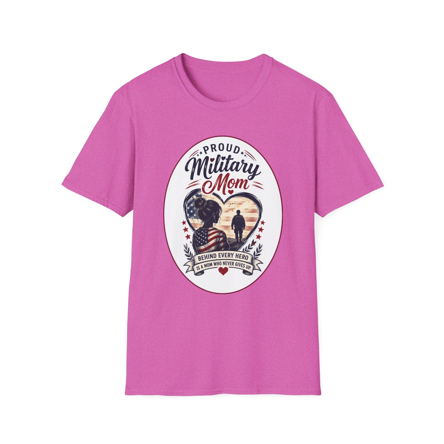 Proud Military Mom Unisex Softstyle T-Shirt