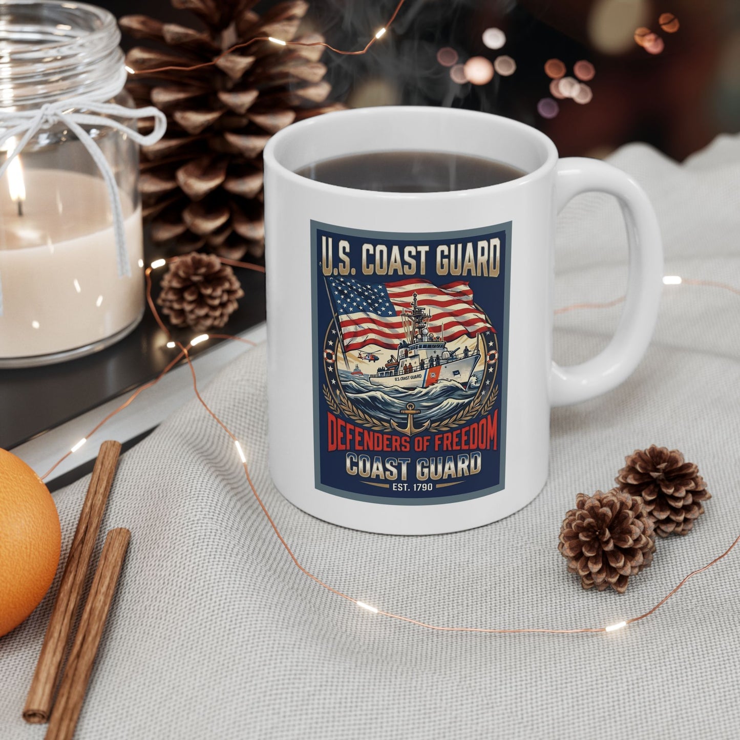 U.S. Coast Guard Defenders of Freedom Ceramic Mug (11oz, 15oz)