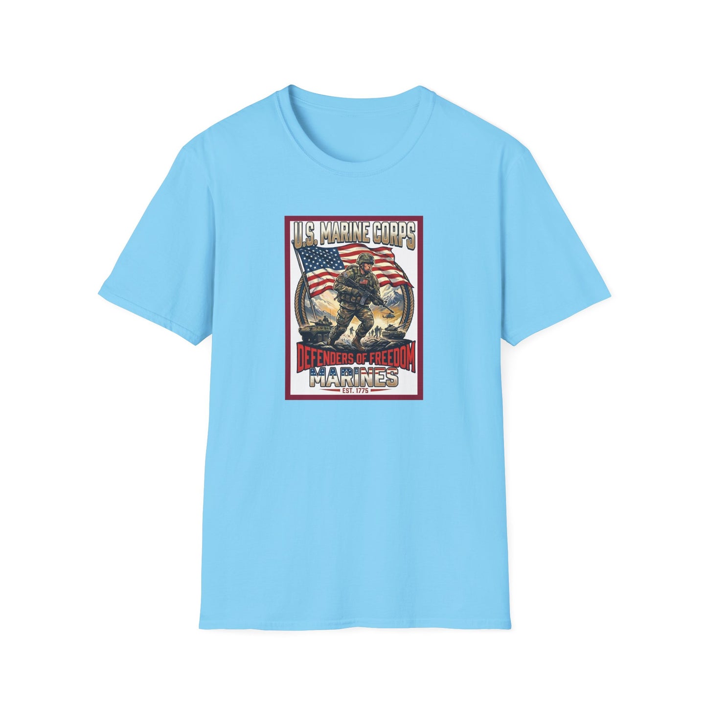 U.S. Marine Corps Defenders of Freedom Unisex Softstyle T-Shirt