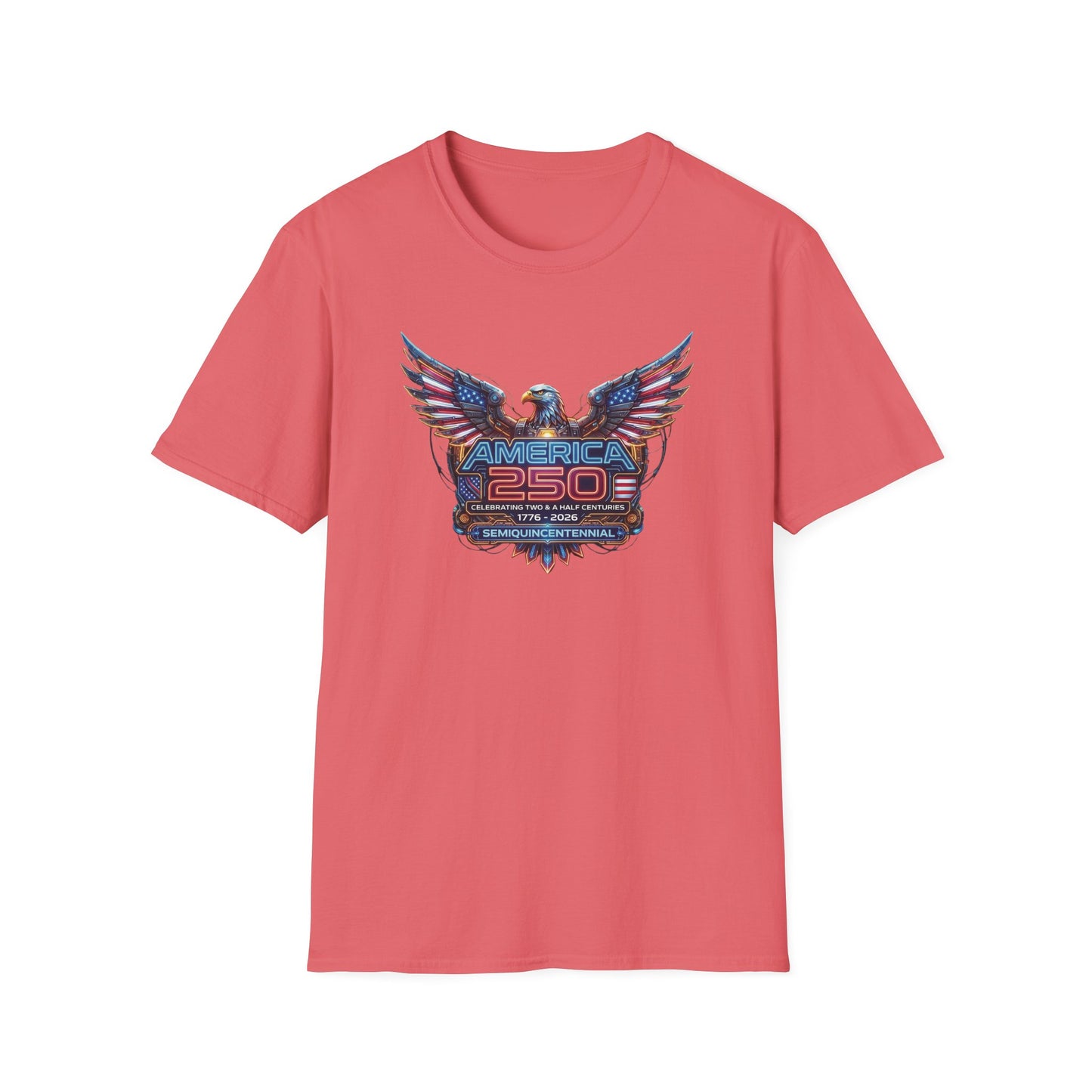 America 250: Cyberpunk American Eagle Unisex Softstyle T-Shirt