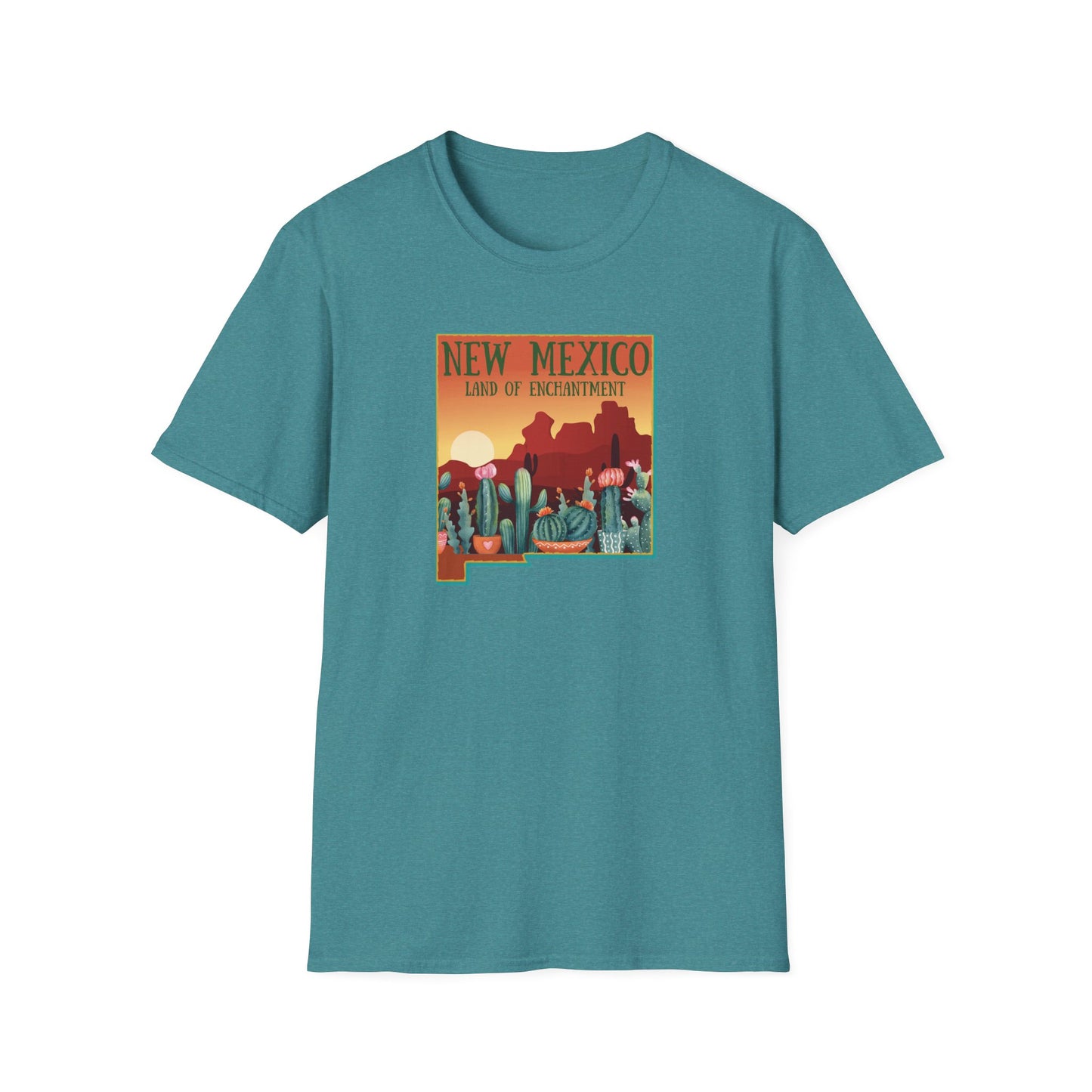 New Mexico: Land of Enchantment - Cacti Unisex Softstyle T-Shirt