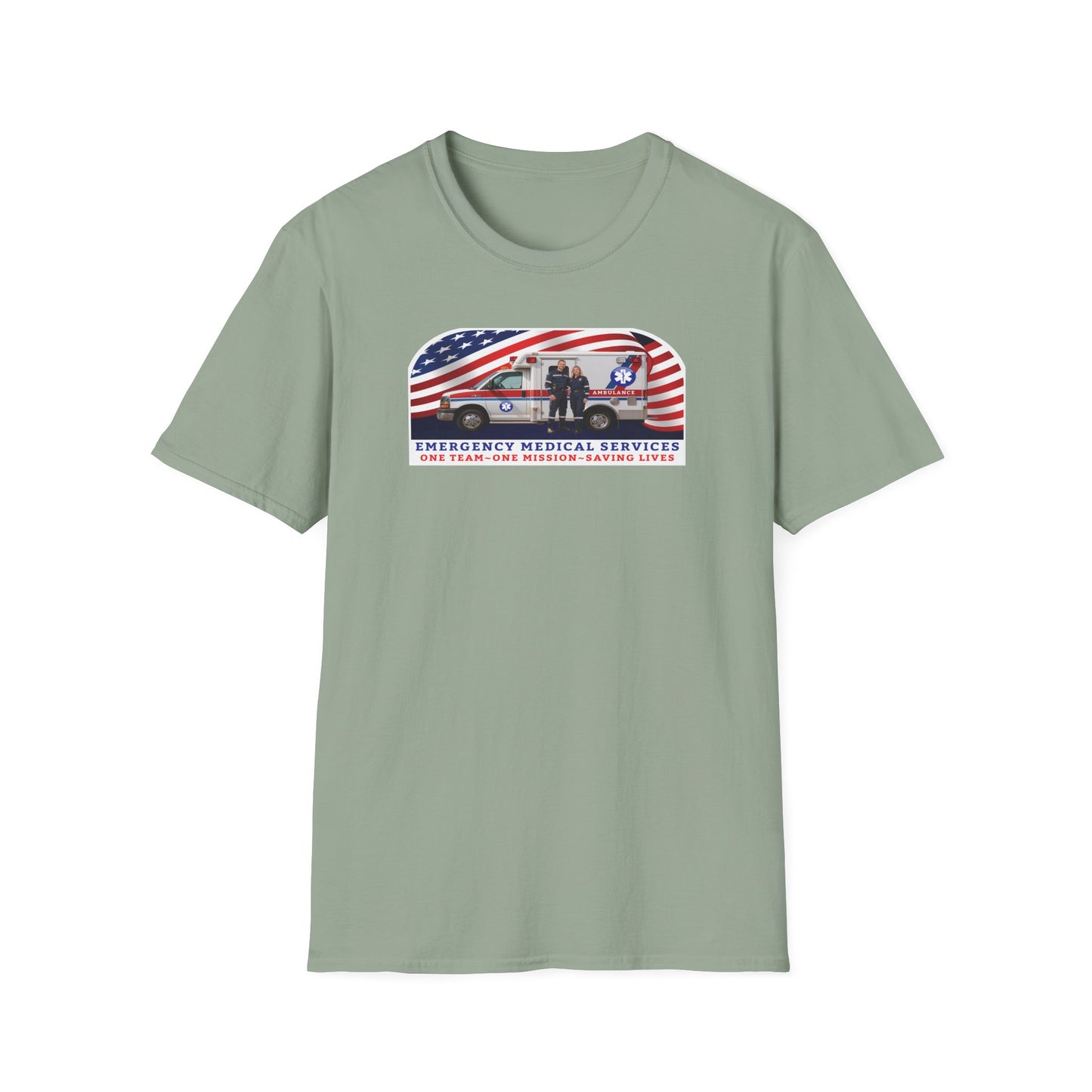EMS: One Team One Mission Unisex Softstyle T-Shirt