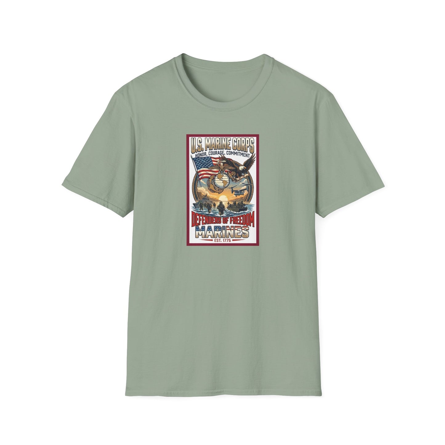 U.S. Marine Corps Honor, Courage, Commitment Unisex Softstyle T-Shirt