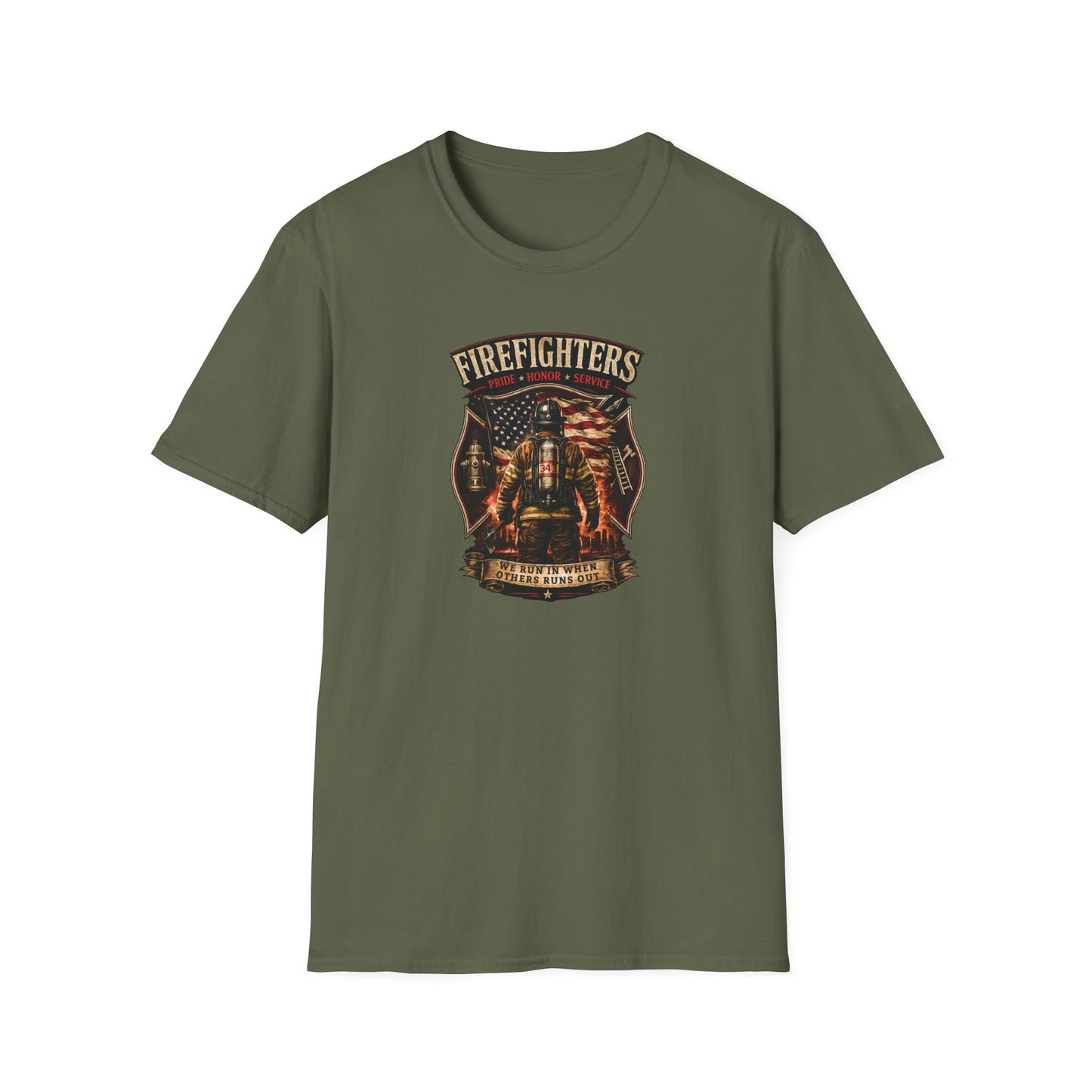 Firefighters: Pride, Honor, Service Unisex Softstyle T-Shirt