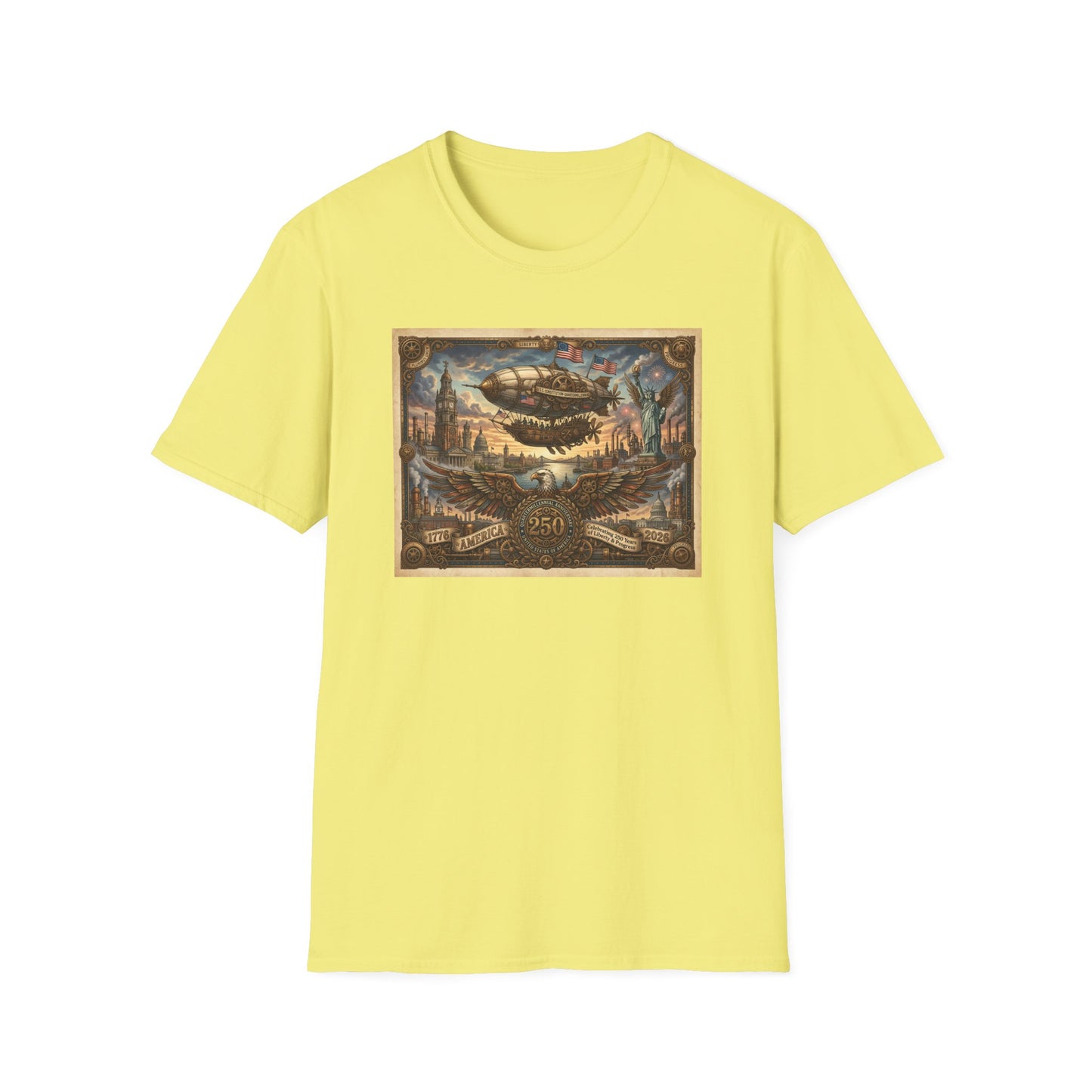 Copy of America 250: Steampunk Unisex Softstyle T-Shirt