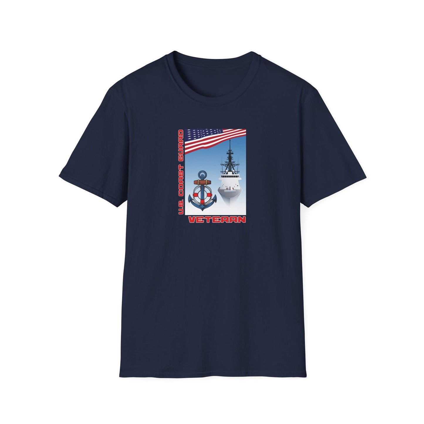 U.S. Coast Guard Veteran Unisex Softstyle T-Shirt