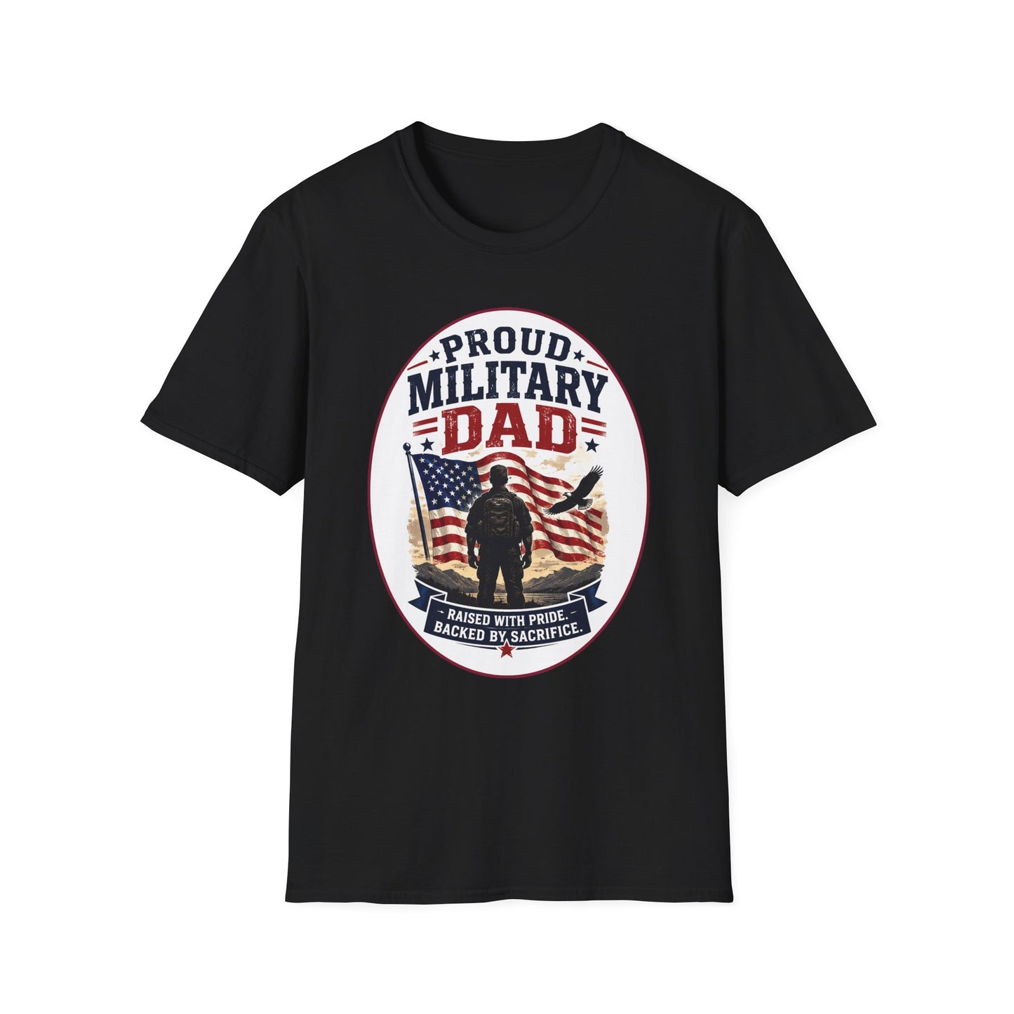 Proud Military Dad Unisex Softstyle T-Shirt
