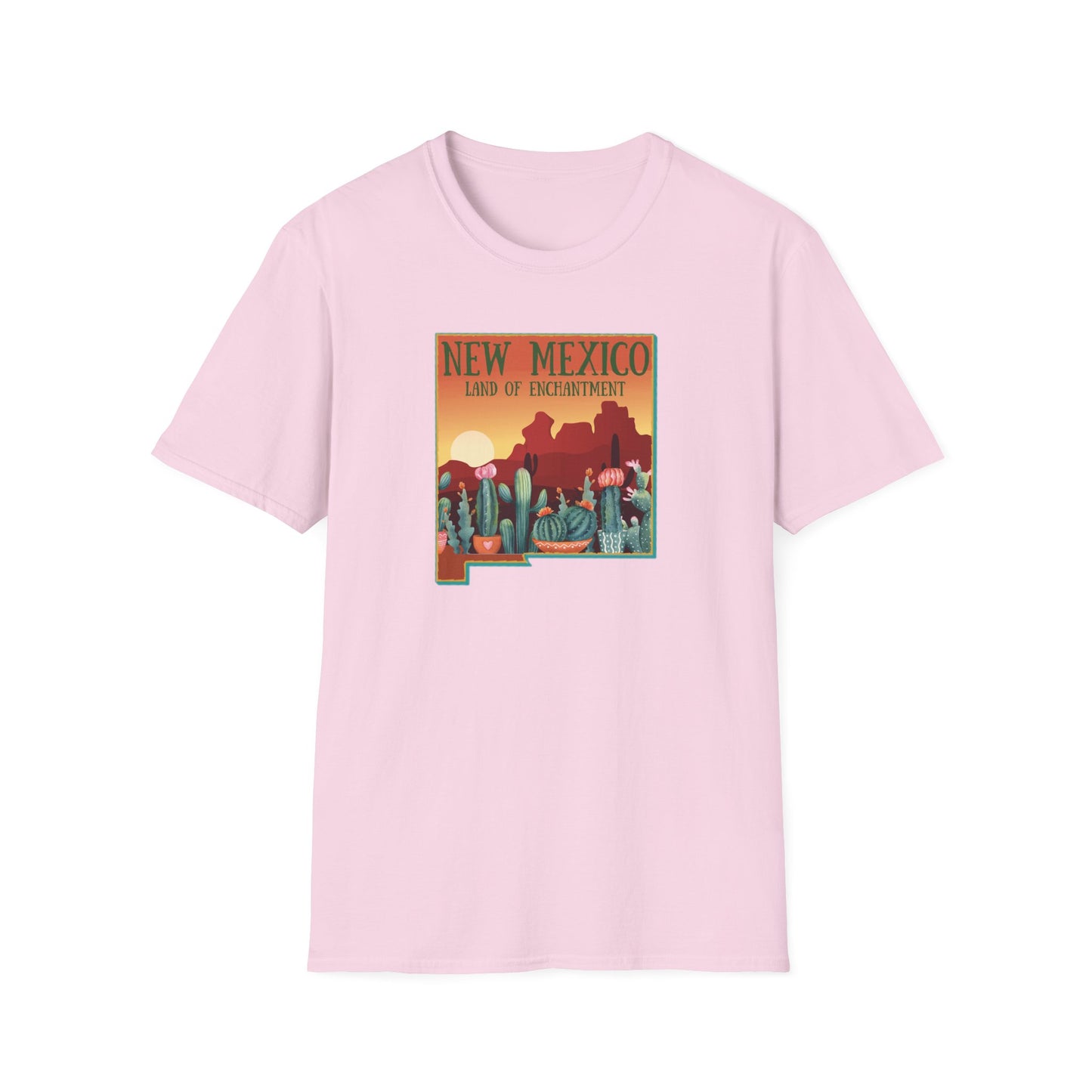 New Mexico: Land of Enchantment - Cacti Unisex Softstyle T-Shirt