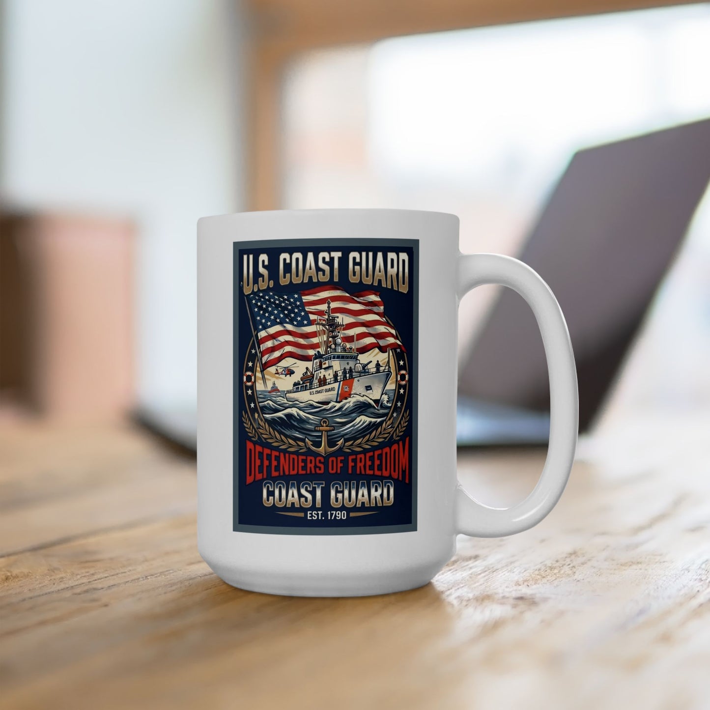 U.S. Coast Guard Defenders of Freedom Ceramic Mug (11oz, 15oz)