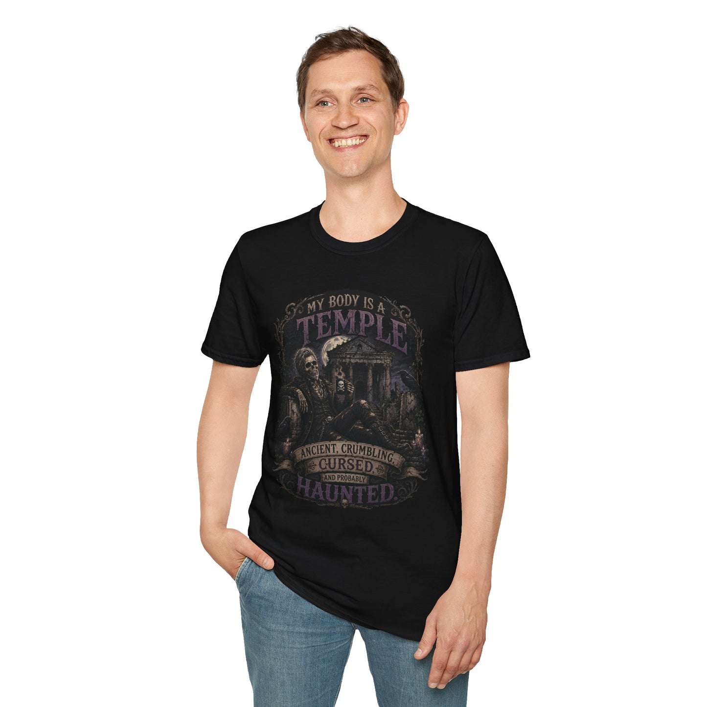 Body a Temple - Male Unisex Softstyle T-Shirt