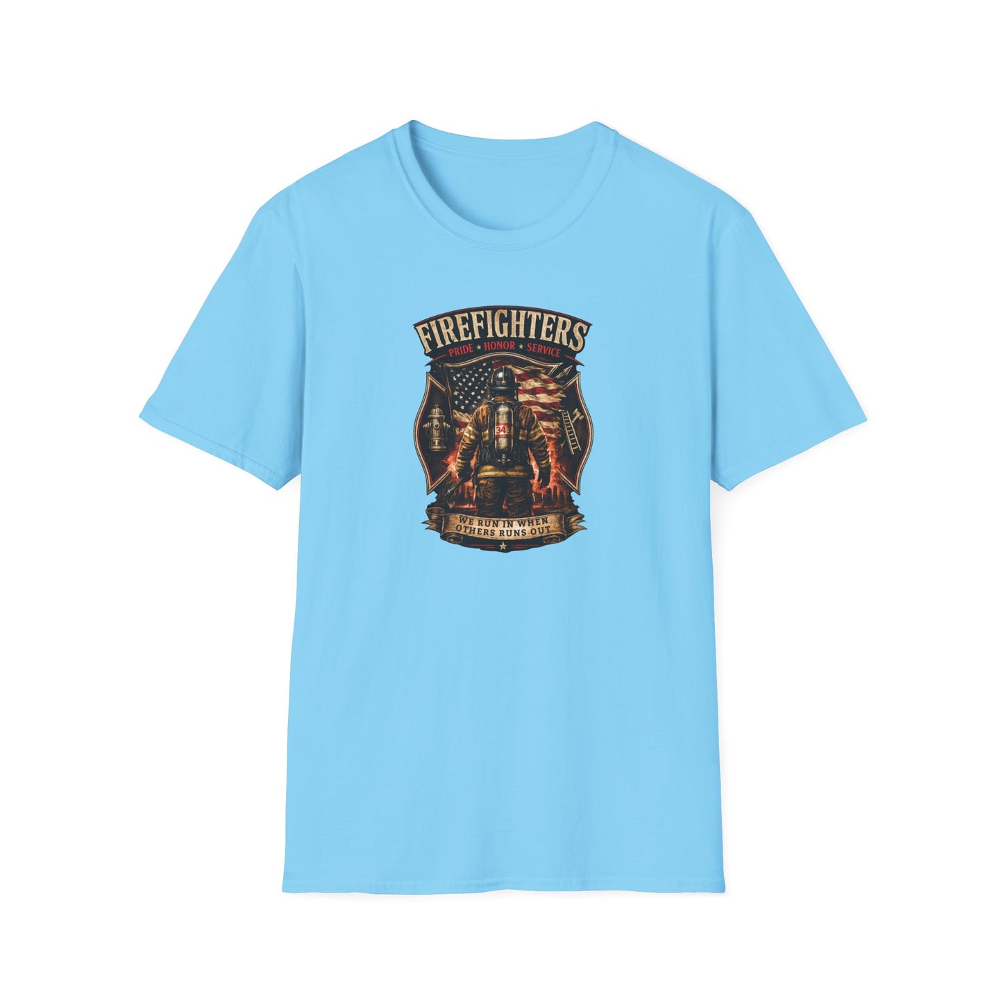 Firefighters: Pride, Honor, Service Unisex Softstyle T-Shirt