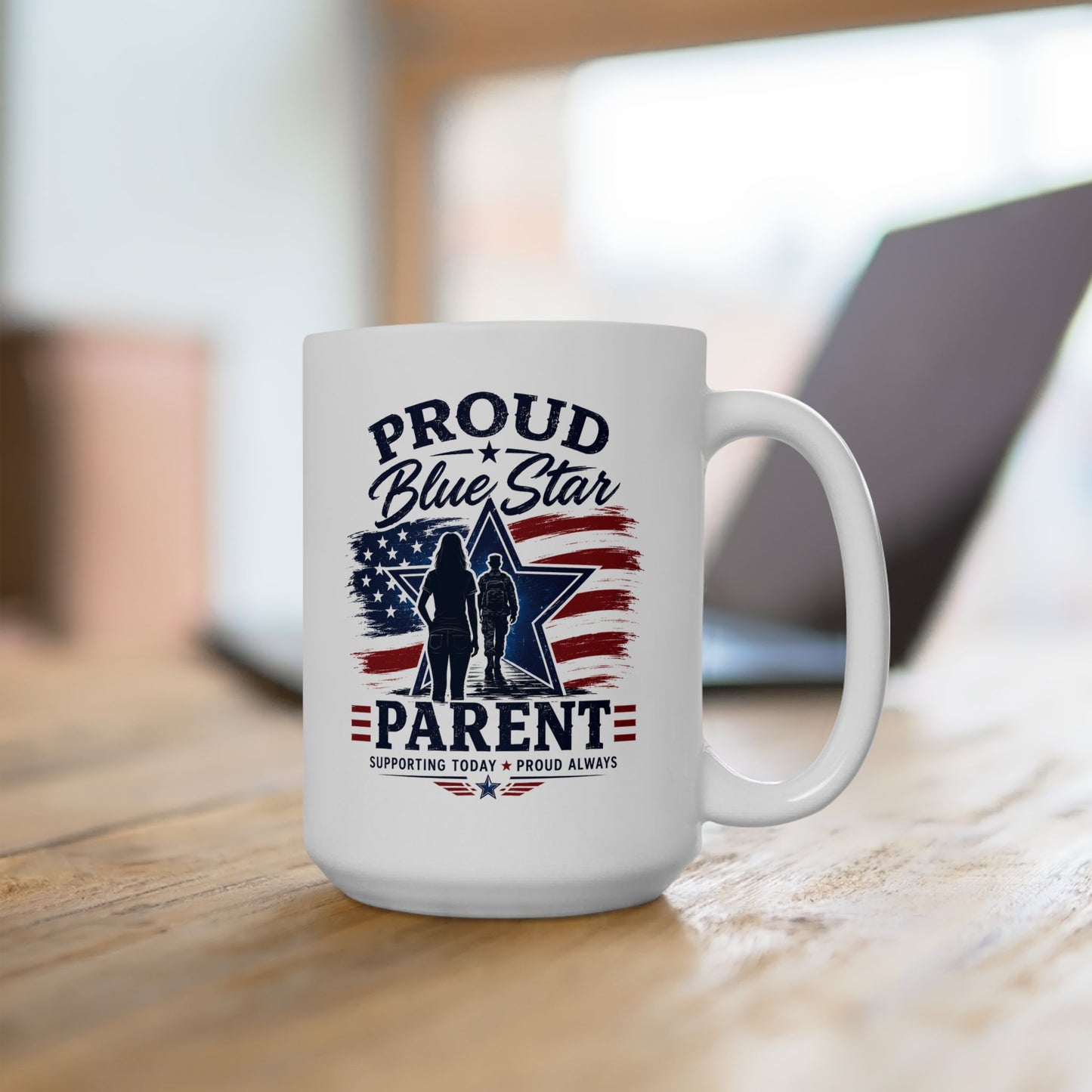 Blue Star Military Parent Ceramic Mug (11oz, 15oz)