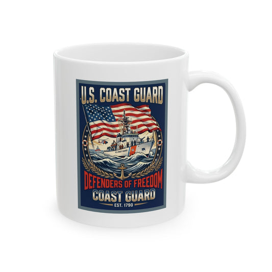 U.S. Coast Guard Defenders of Freedom Ceramic Mug (11oz, 15oz)