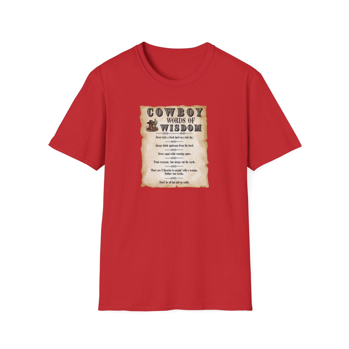 Good Ole Cowboy Wisdom Unisex Softstyle T-Shirt