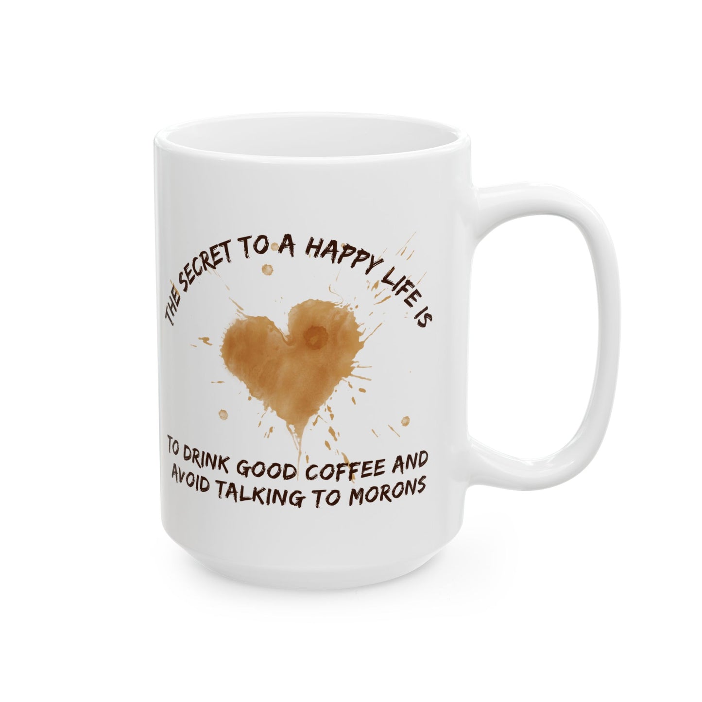 Secret to a Happy Life: Good Coffee Ceramic Mug