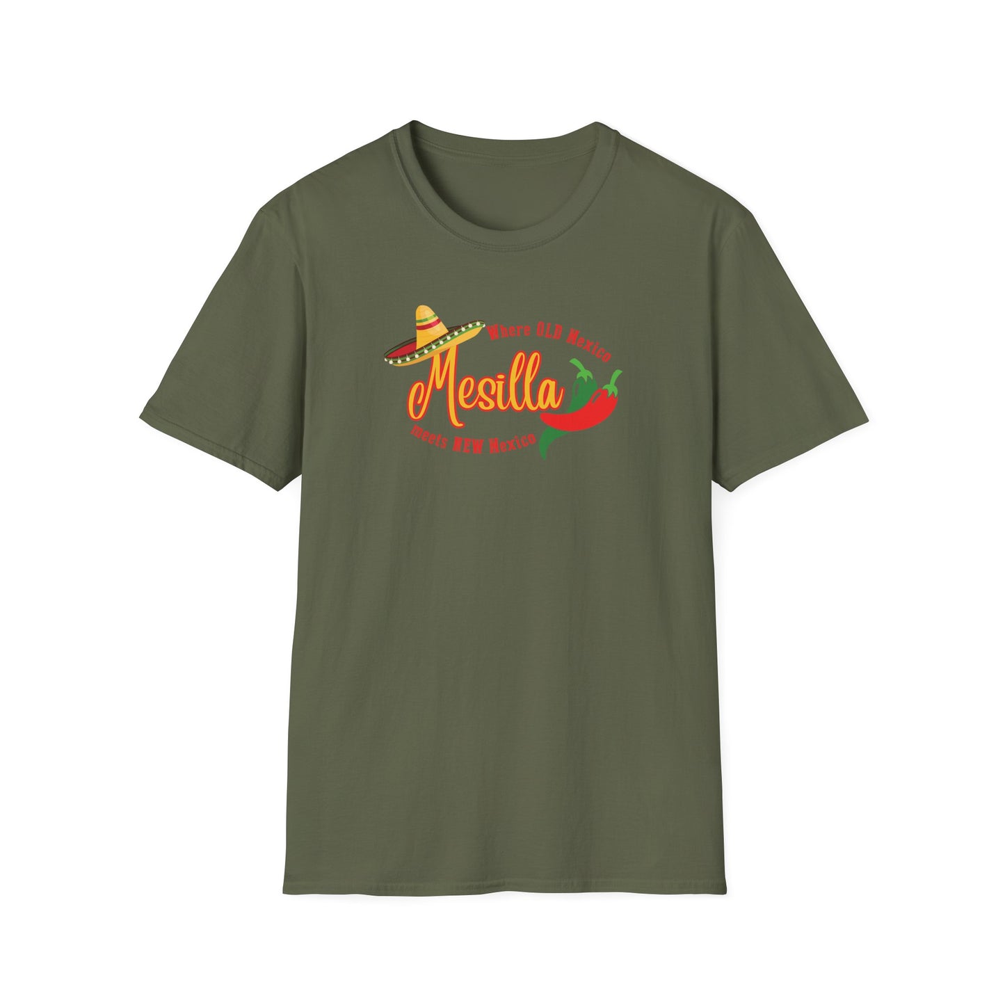 Where Old Mexico Meets New Mexico Unisex Softstyle T-Shirt
