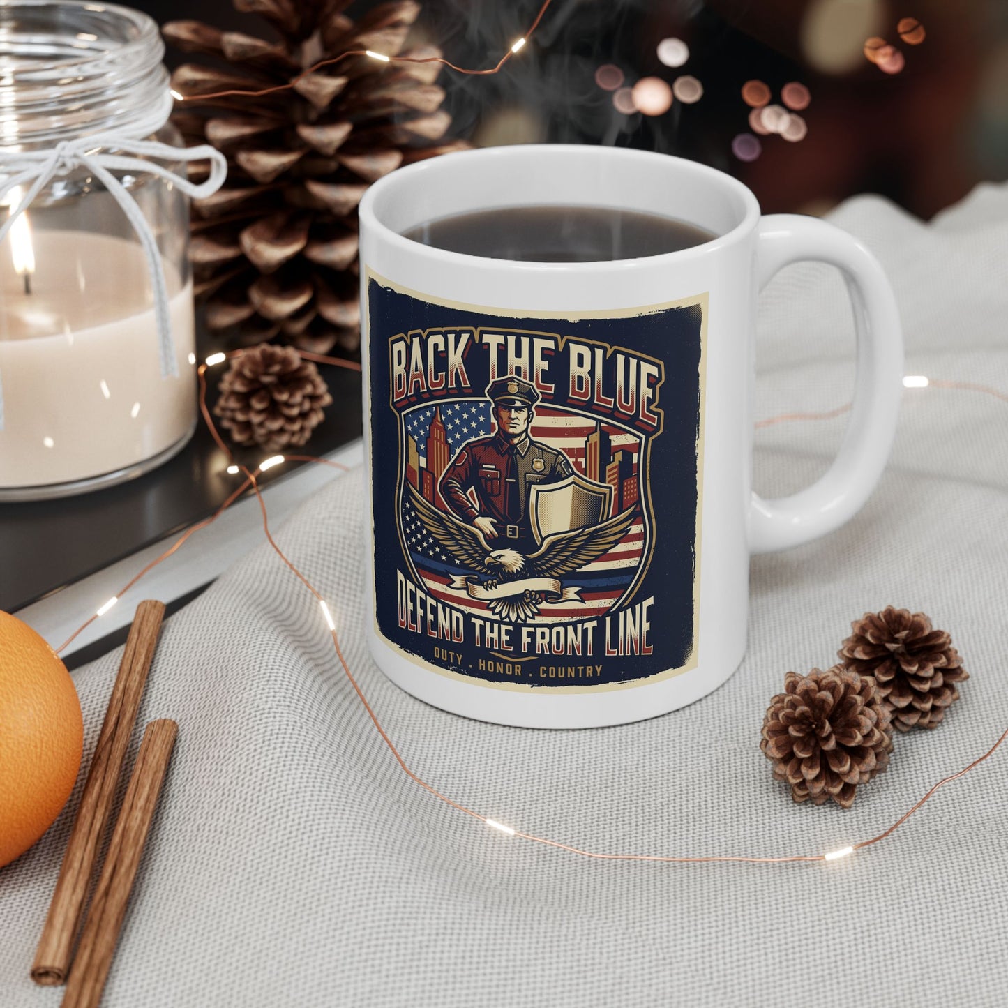 Back the Blue Ceramic Mug (11oz, 15oz)