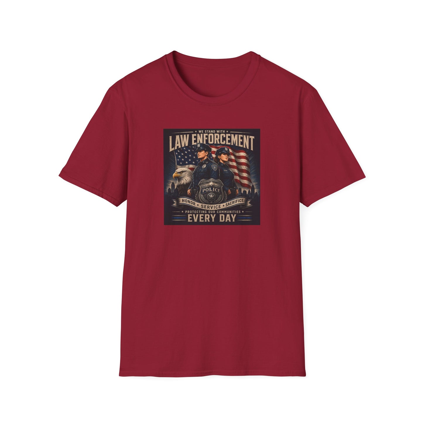 Support Law Enforcement Unisex Softstyle T-Shirt