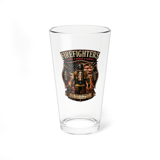 Firefighters Mixing Glass, 16oz