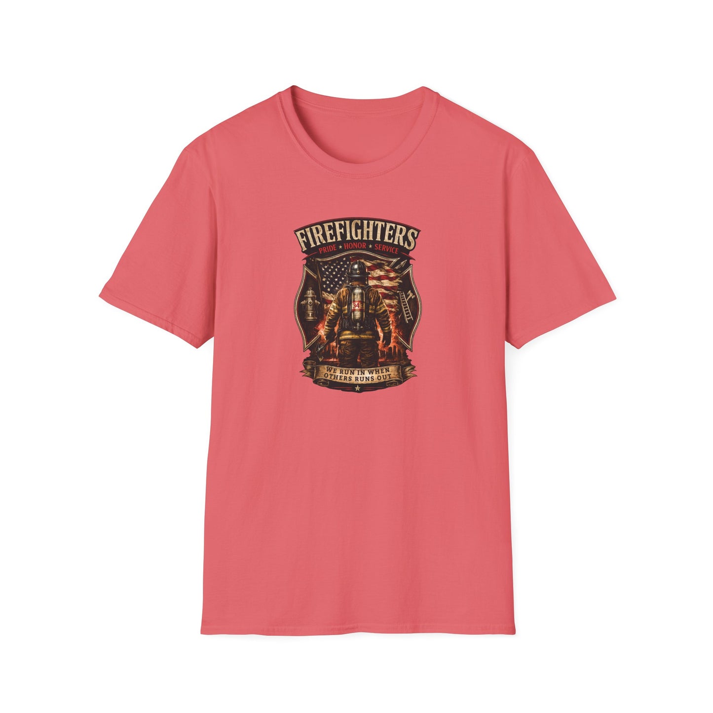Firefighters: Pride, Honor, Service Unisex Softstyle T-Shirt
