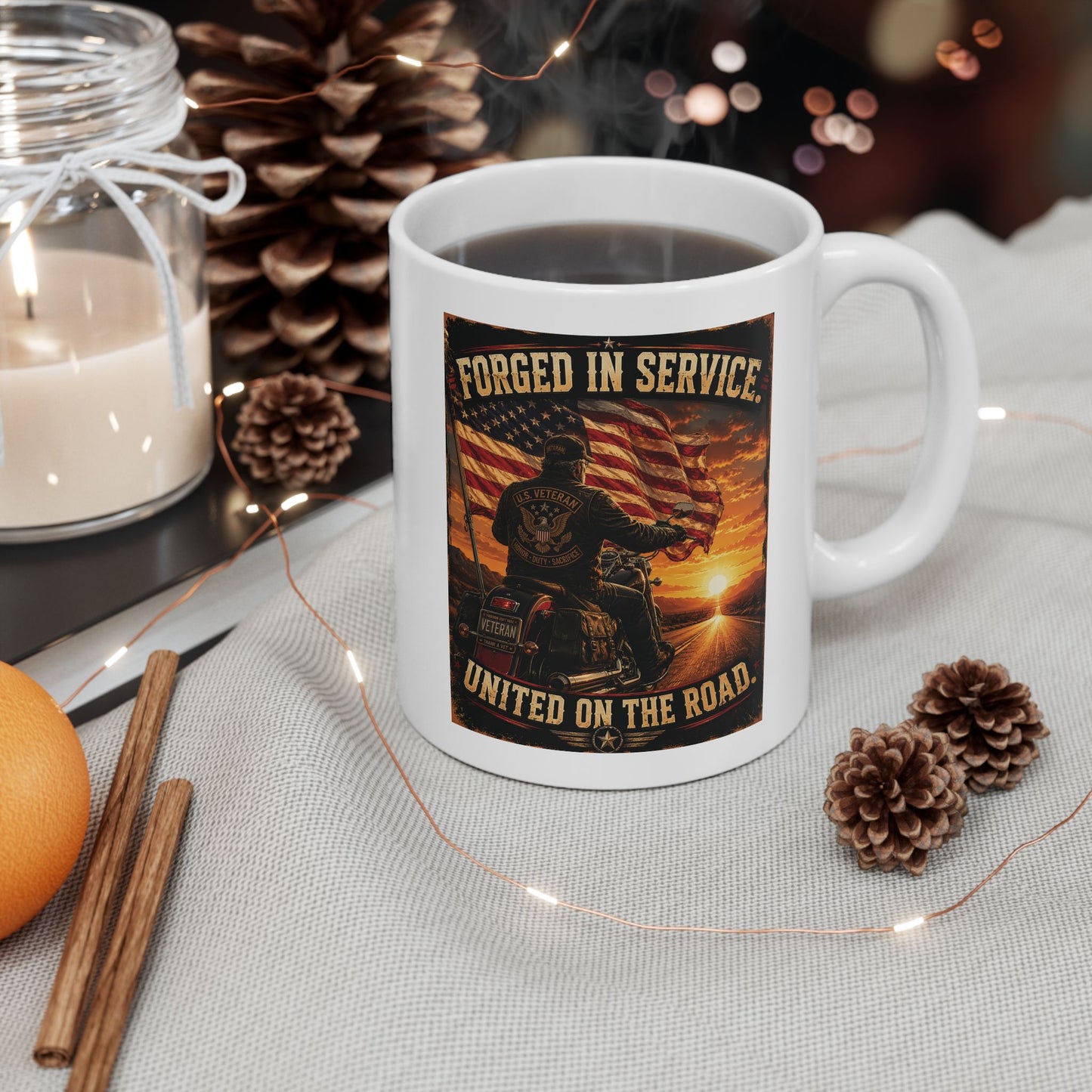 United on the Road Veteran Riders Ceramic Mug (11oz, 15oz)