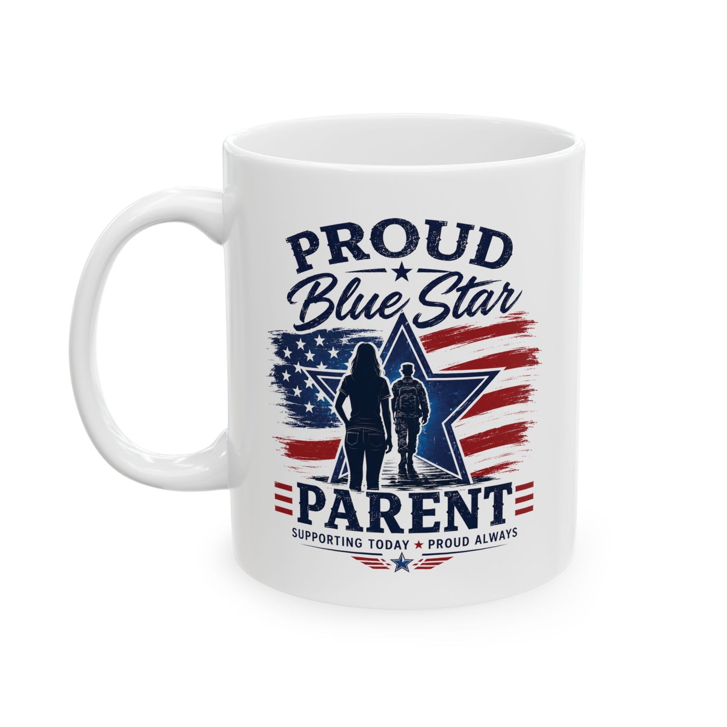 Blue Star Military Parent Ceramic Mug (11oz, 15oz)