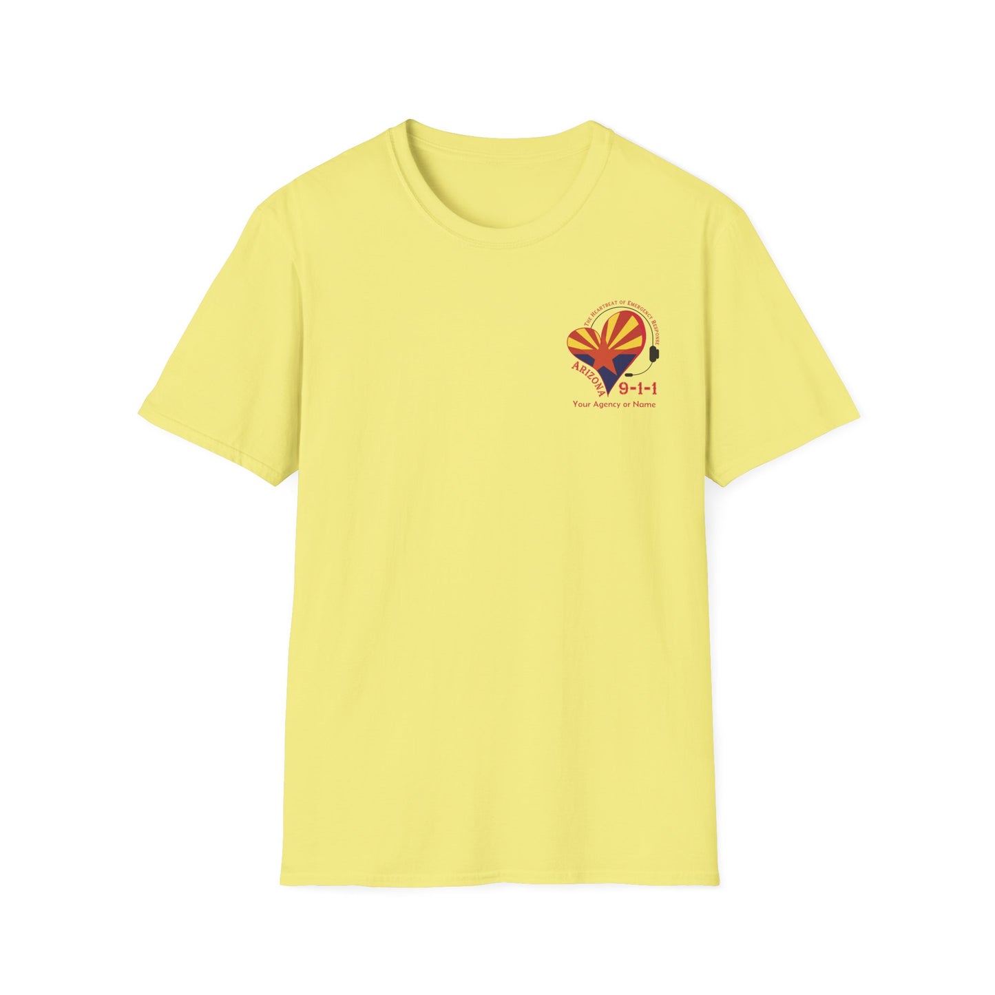 Arizona 911 Heartbeat (Pocket Personalized) Unisex Softstyle T-Shirt