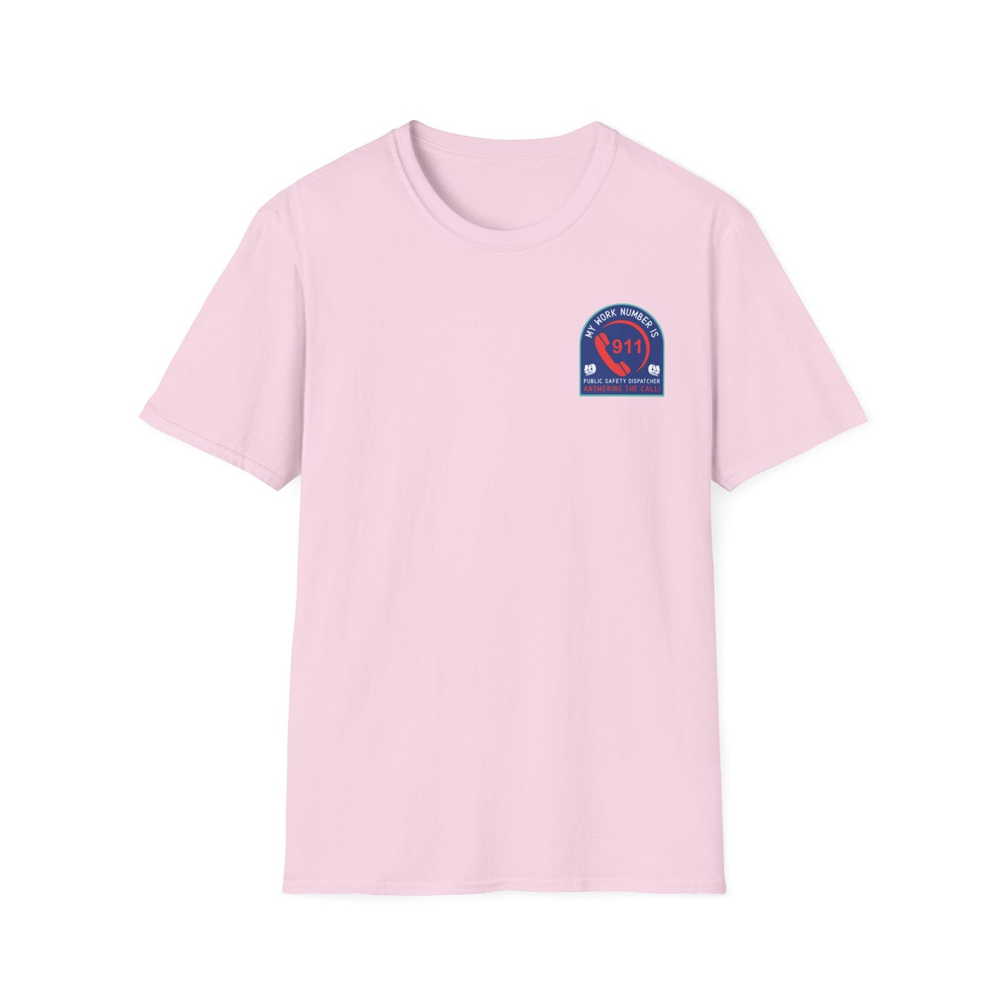 My Work Number is 911 (Pocket) Unisex Softstyle T-Shirt