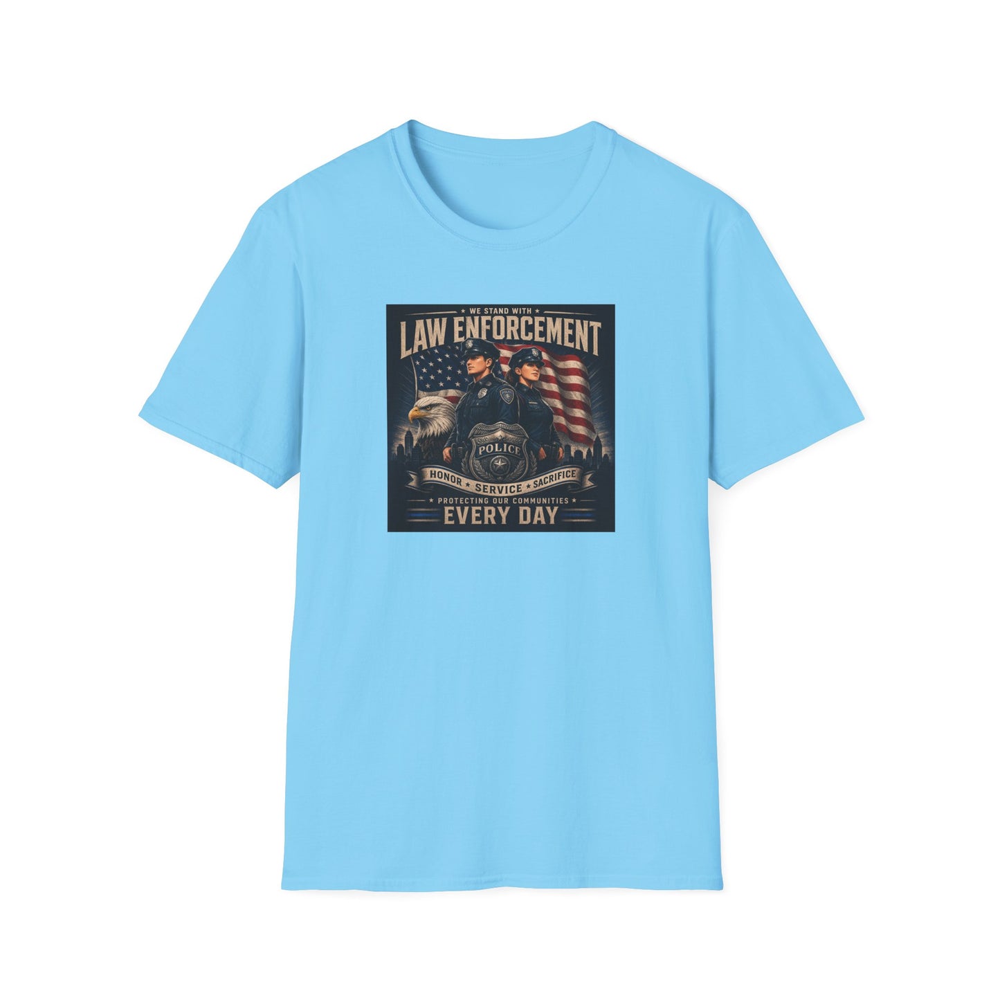 Support Law Enforcement Unisex Softstyle T-Shirt