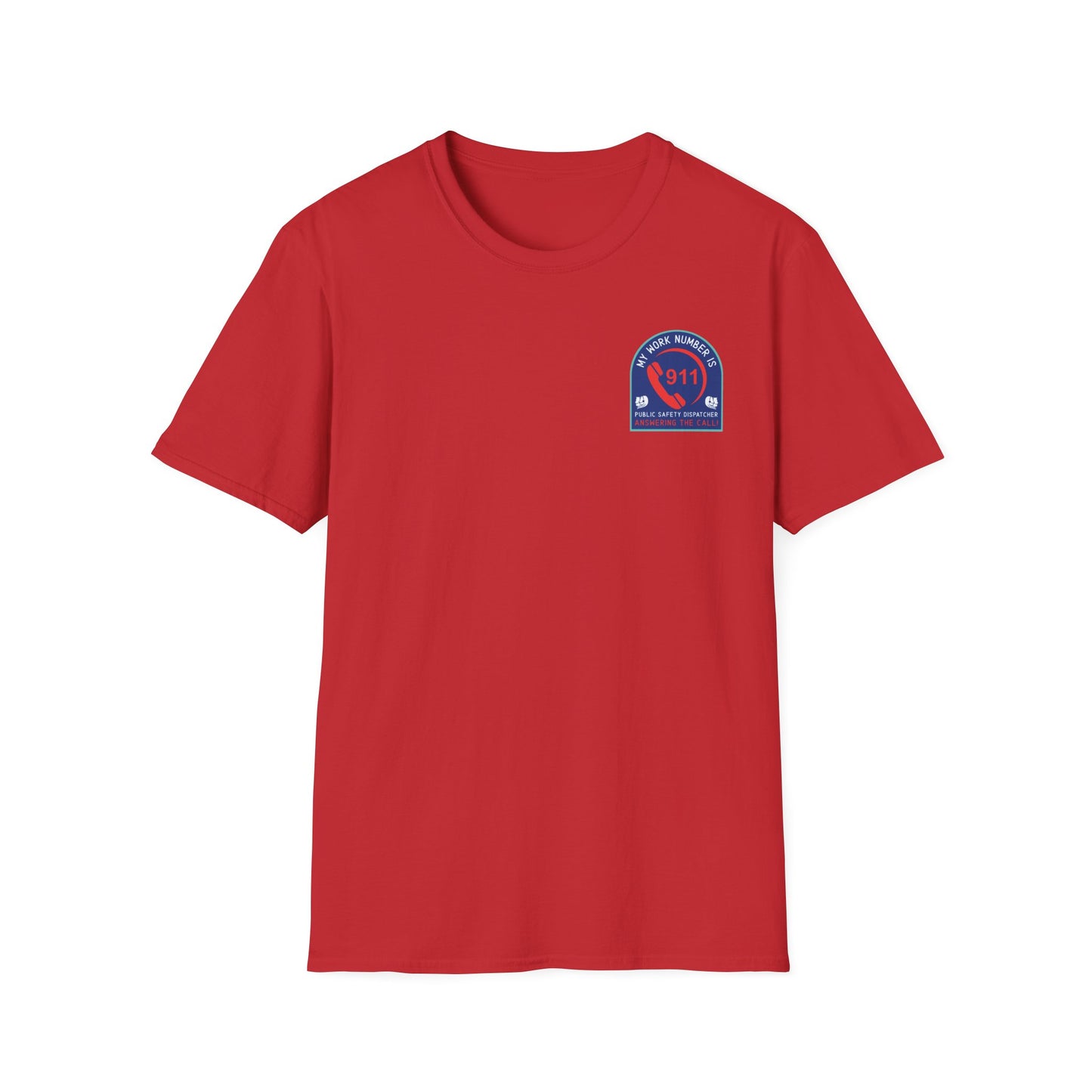 My Work Number is 911 (Pocket) Unisex Softstyle T-Shirt