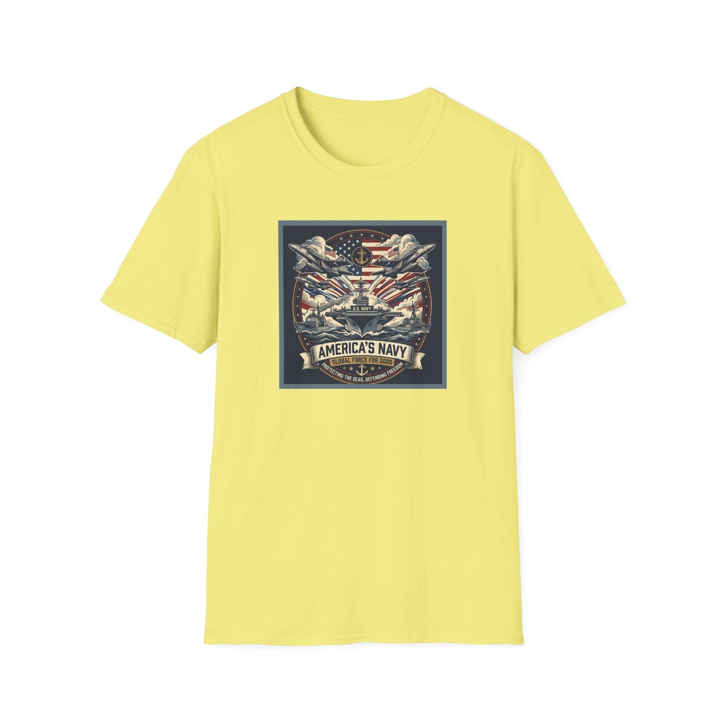 America's Navy Defending Freedom Unisex Softstyle T-Shirt