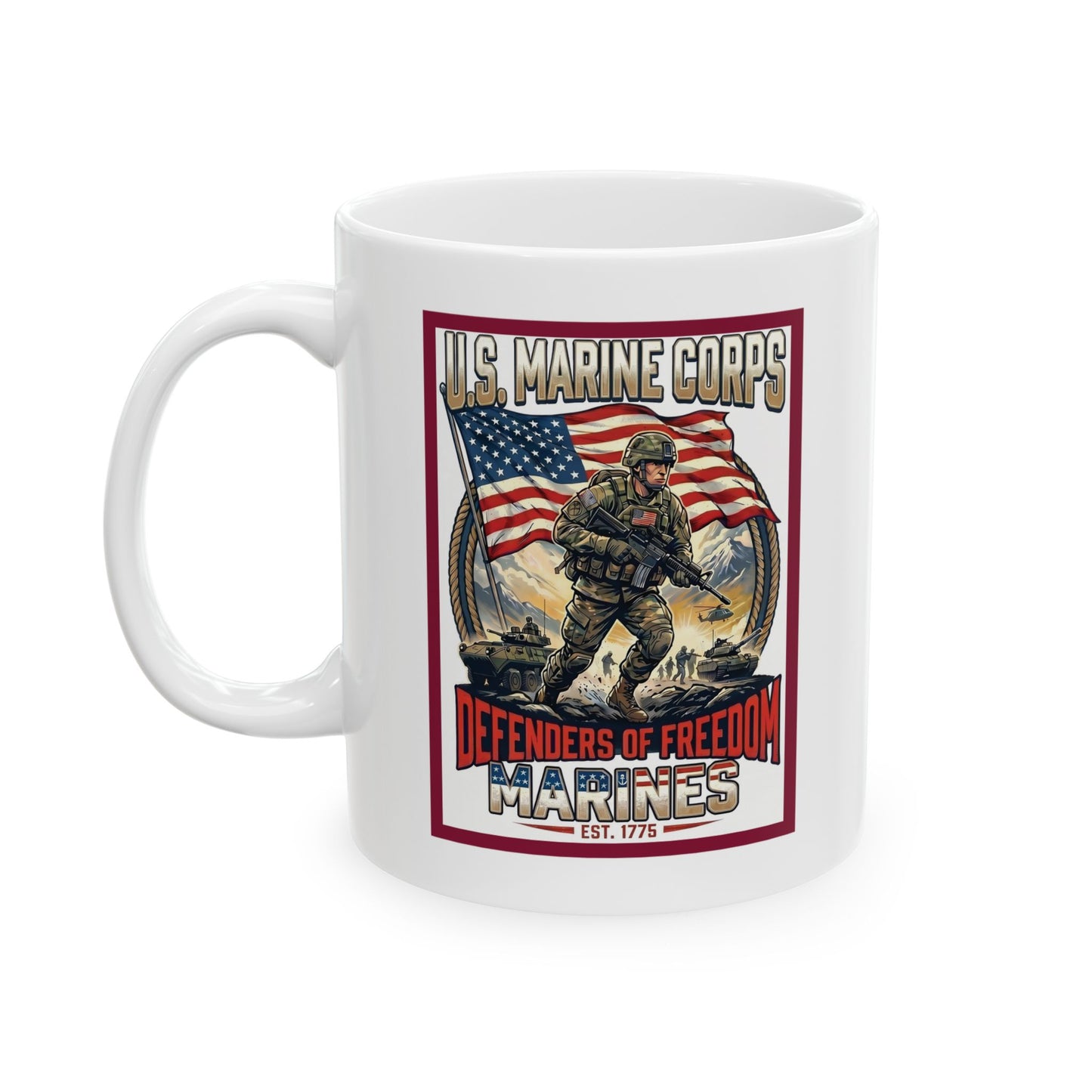 U.S. Marine Corps Defenders of Freedom Ceramic Mug (11oz, 15oz)