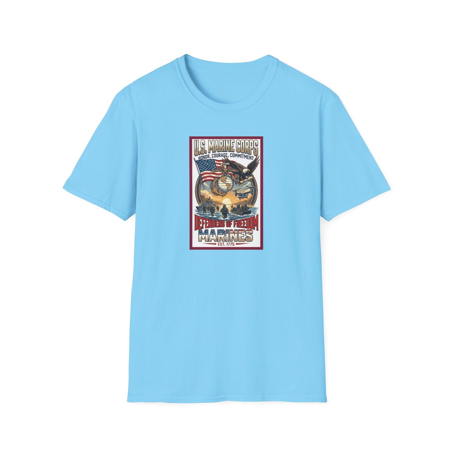 U.S. Marine Corps Honor, Courage, Commitment Unisex Softstyle T-Shirt