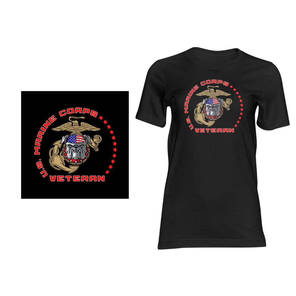 Marine Corps Veteran Design - Short sleeved cotton t-shirt