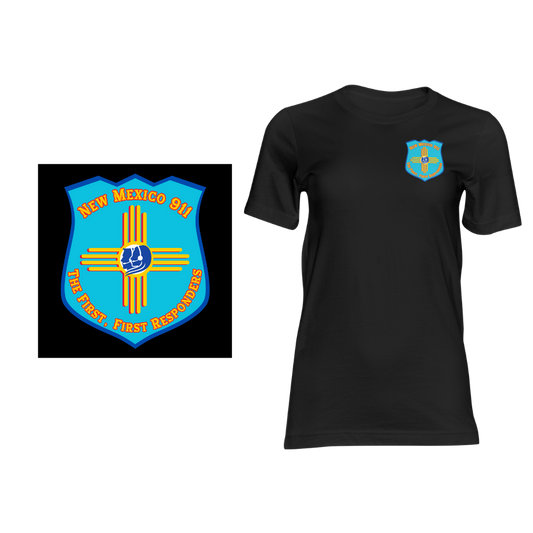 New Mexico 911 Shield - Short sleeved cotton t-shirt