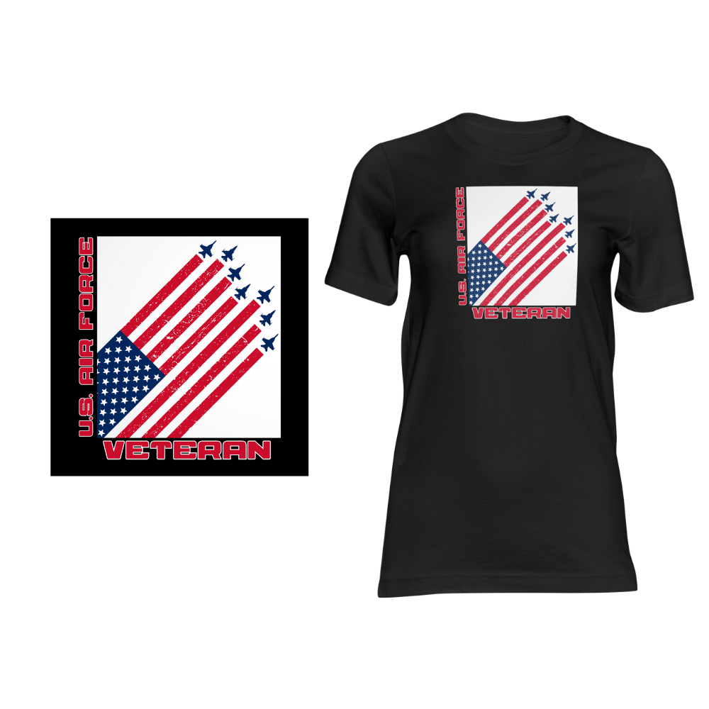 Air Force Veteran Design - Short sleeved cotton t-shirt