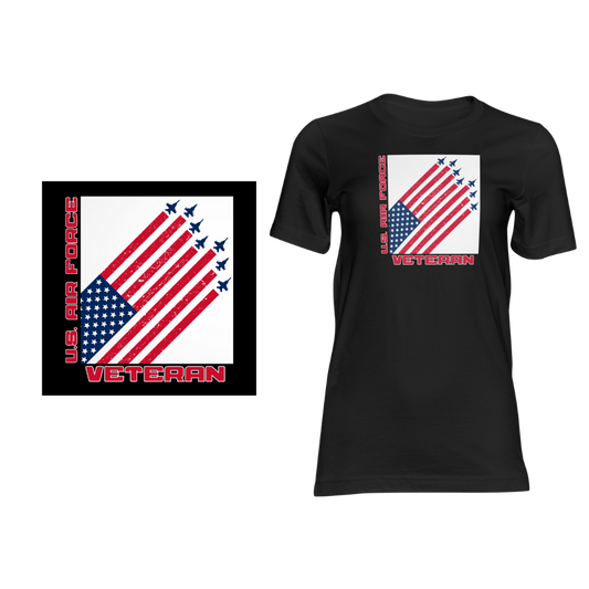 Air Force Veteran Design - Short sleeved cotton t-shirt