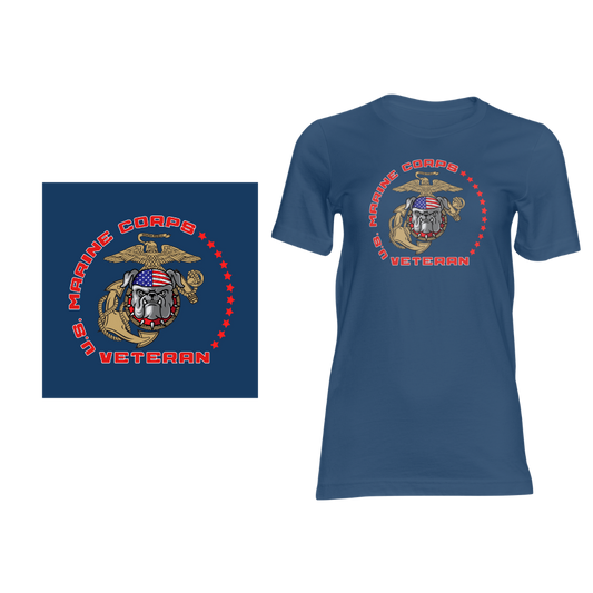 Marine Corps Veteran Design - Short sleeved cotton t-shirt