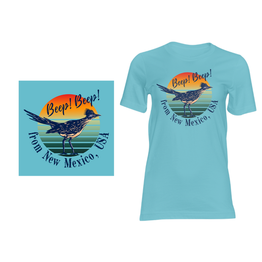 Roadrunner Beep Beep New Mexico - Short sleeved cotton t-shirt