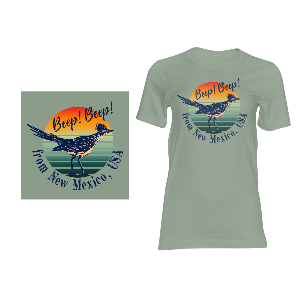 Roadrunner Beep Beep New Mexico - Short sleeved cotton t-shirt