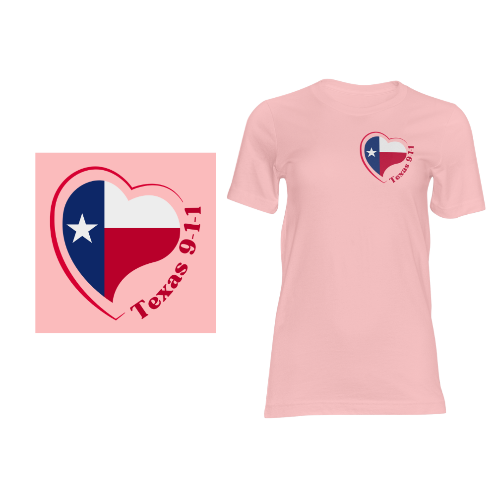 Heart of Texas 911 - Short sleeved cotton t-shirt