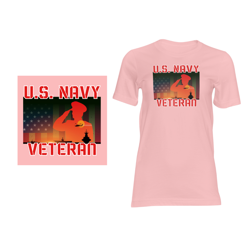 Navy Veteran Design - Short sleeved cotton t-shirt