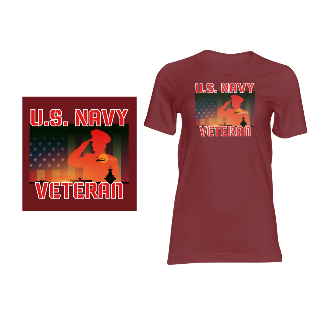 Navy Veteran Design - Short sleeved cotton t-shirt