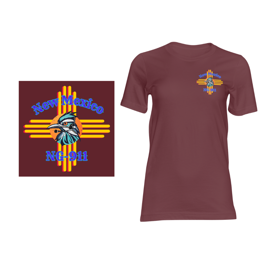 New Mexico NG-911 Roadrunner Zia - Short sleeved cotton t-shirt