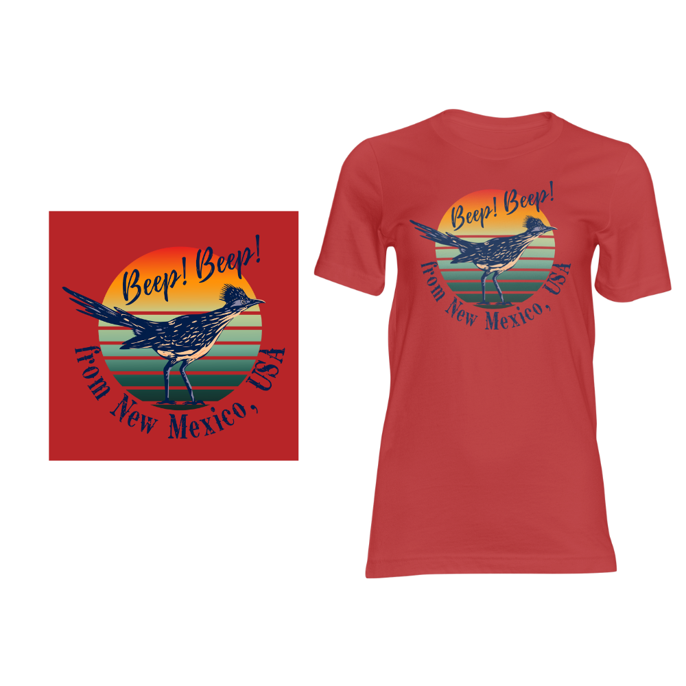 Roadrunner Beep Beep New Mexico - Short sleeved cotton t-shirt