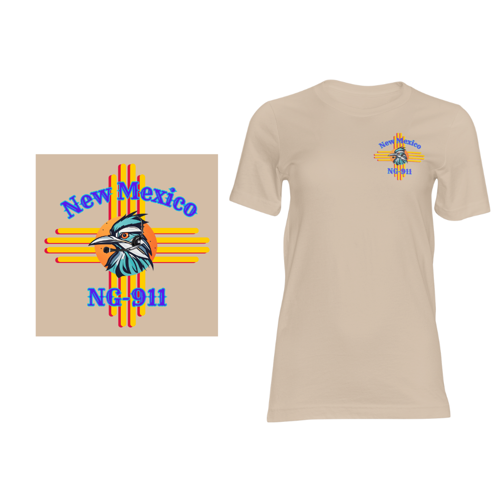 New Mexico NG-911 Roadrunner Zia - Short sleeved cotton t-shirt