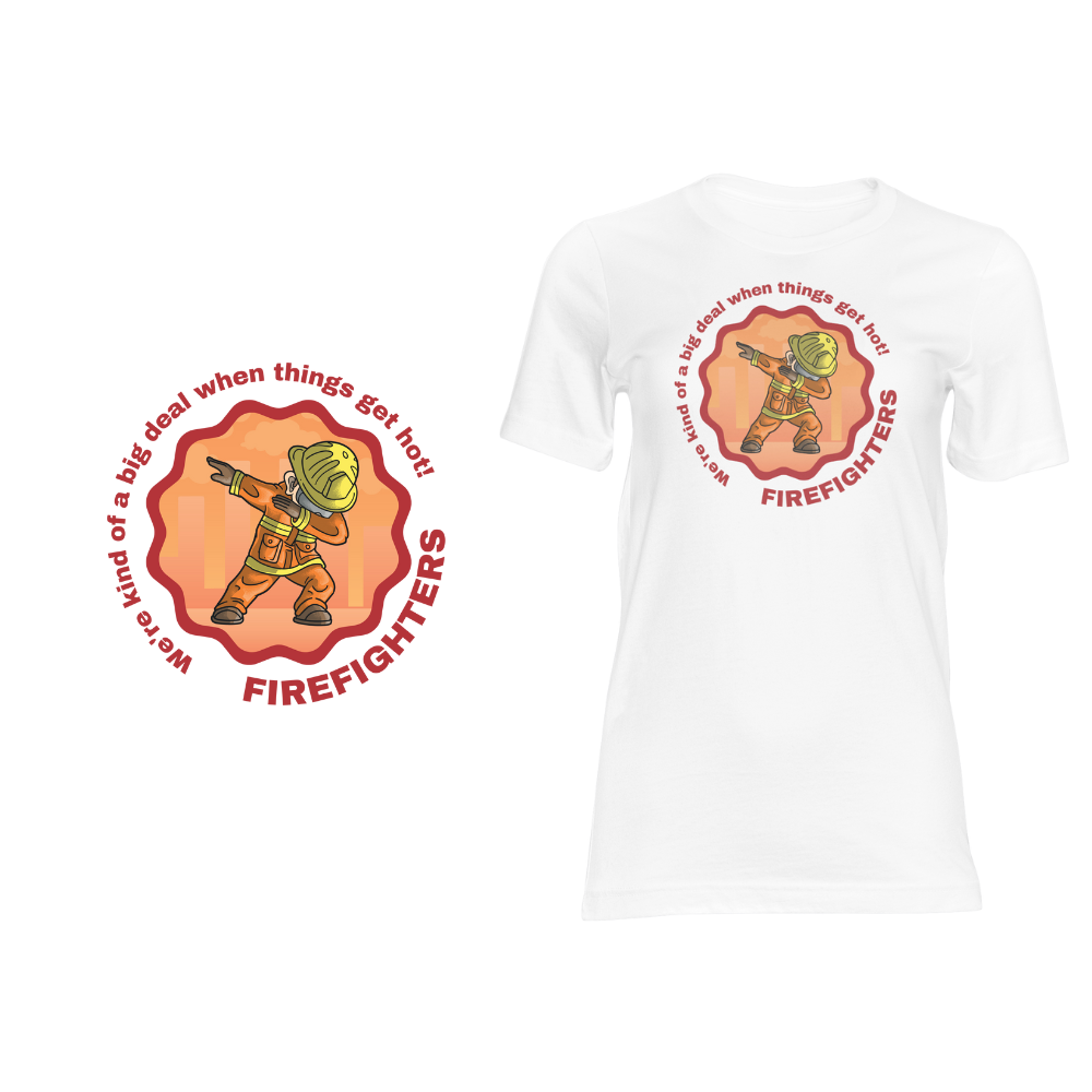 Firefighters - A big deal - Short sleeved cotton t-shirt